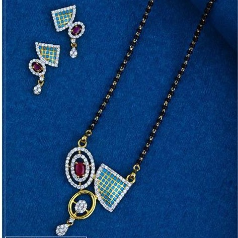 22Kt Gold antic Colourful Mangalsutra RH-MS030