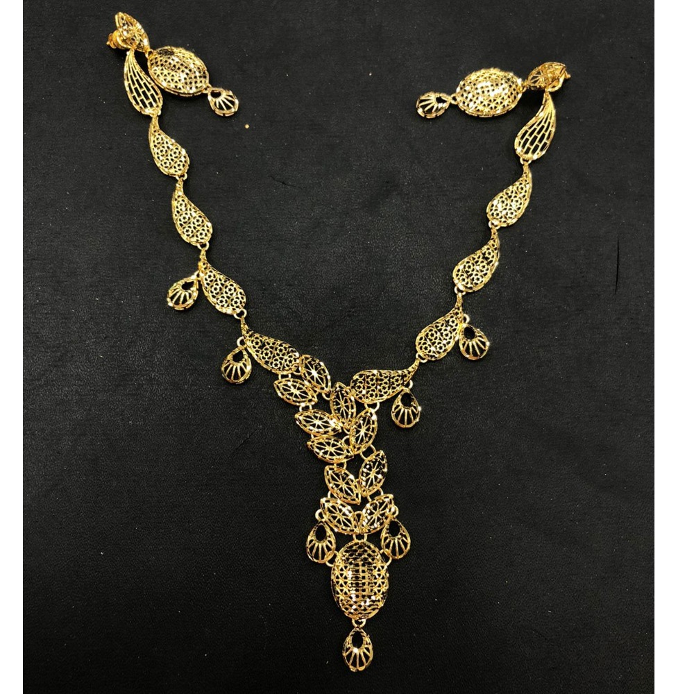 22K Gold Delicate Necklace Set