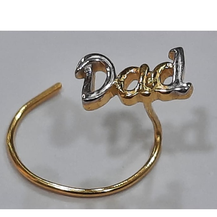 18 CT. GOLD NOSEPIN "DAD" NAME