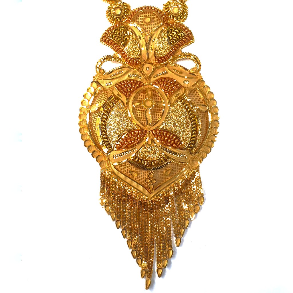 One gram gold forming necklace set mga - gfn0028