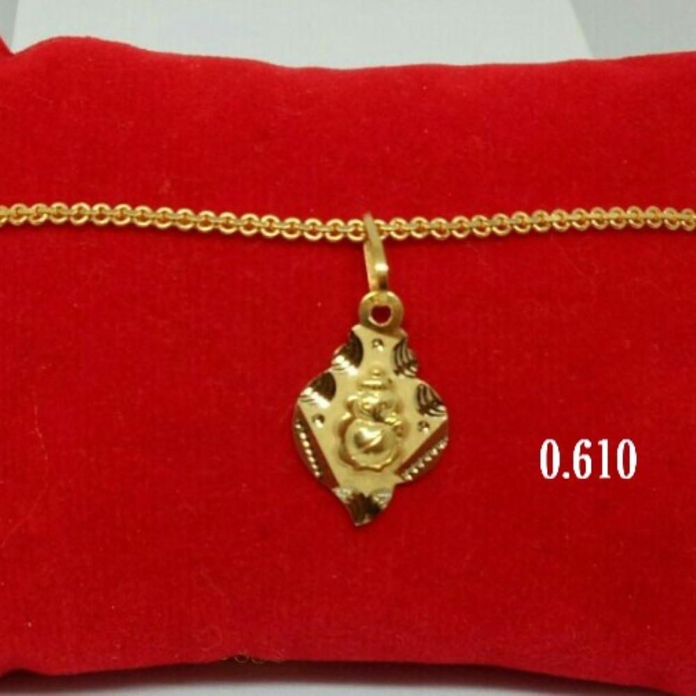 18K Gold Daily Wear Modern Pendant DJP17