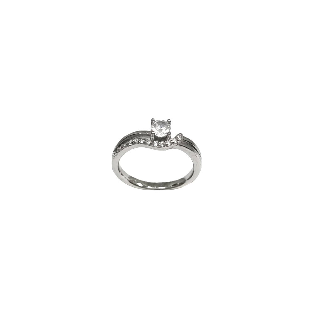 Fancy Diamond Ring In 925 Sterling Silver MGA - LRS4875