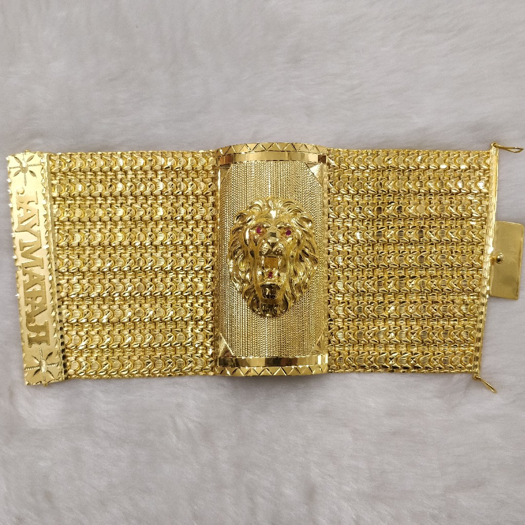 Vintage Diamond Ruby 18K Gold Lion's Head Cuff Bangle Bracelet