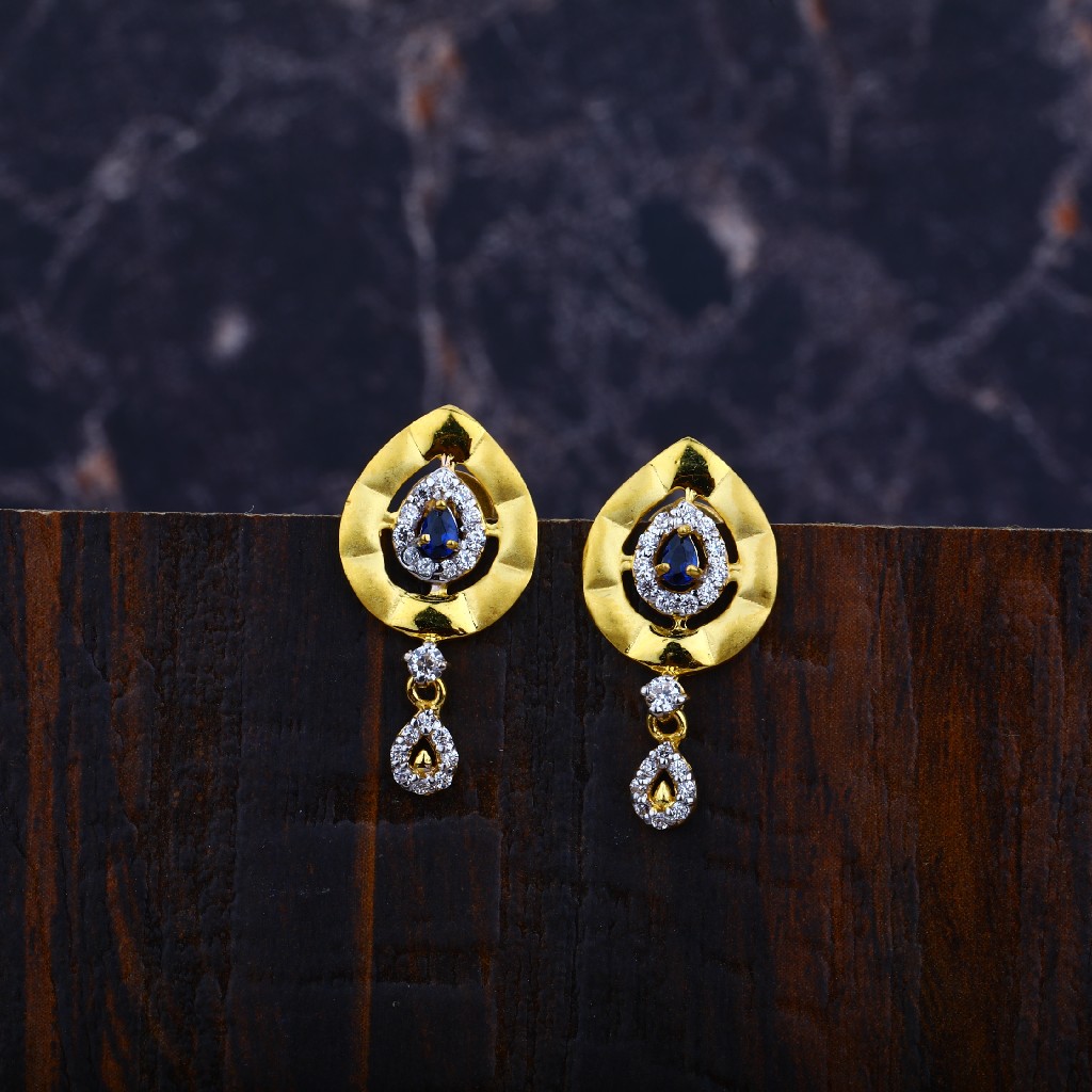 Ladies 916 Gold Earrings-LFE62