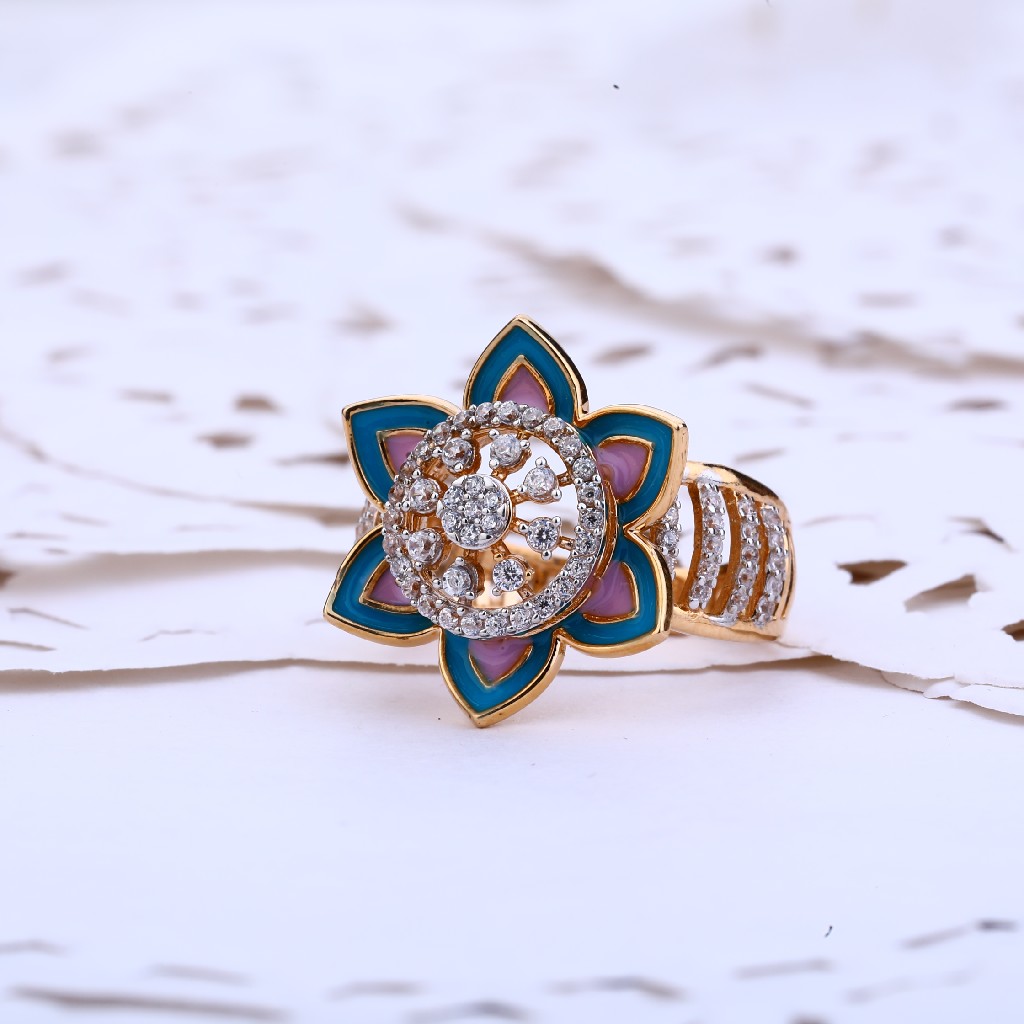 Buy quality 18kt Rose Gold Hallmark Ring RLR434 in Ahmedabad