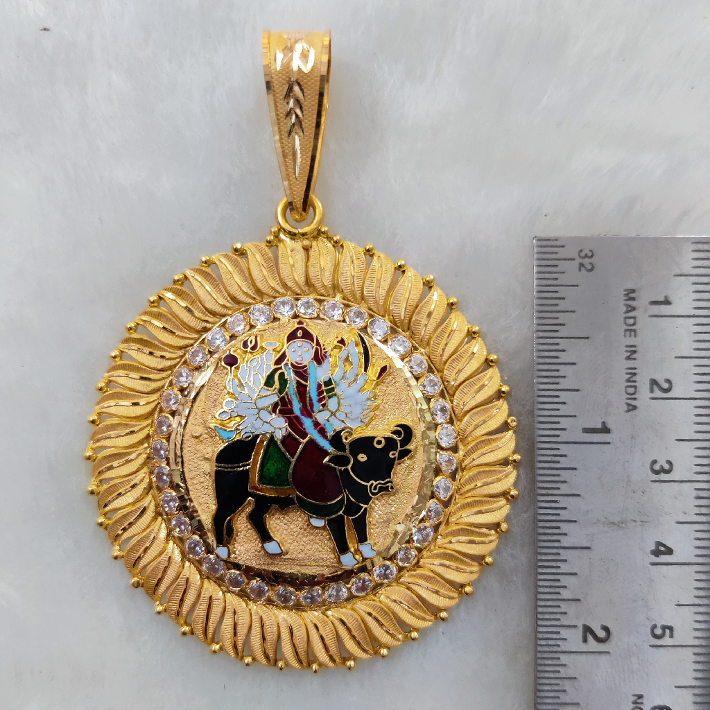 916 Gold Fancy Gent's Visat Maa Pendant