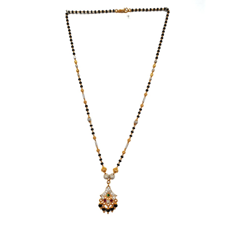 One gram gold forming fancy mangalsutra mga - mse0094