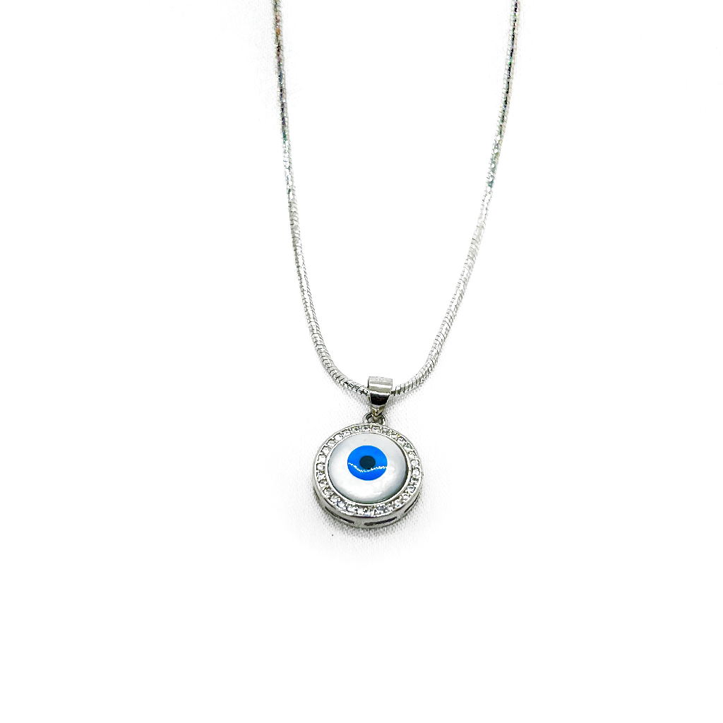 Trendy 92.5% Pure Silver Eyes Chain Pendant