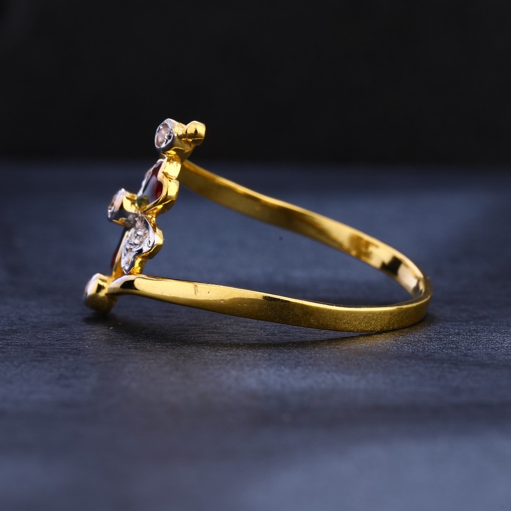 916 Gold CZ  Women's Designer Hallmark Ring LR1126