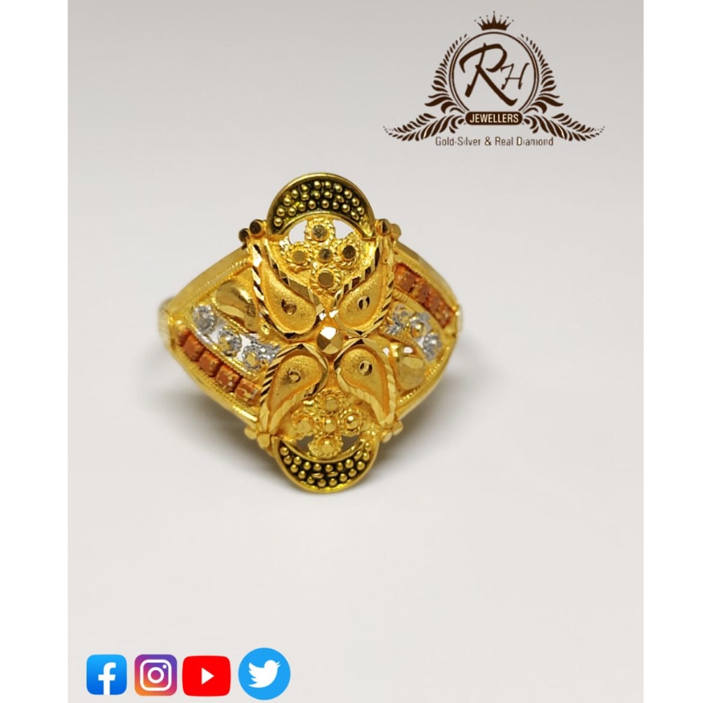 Buy AJS Cute Leafy Adjustable Finger Ring With Crystal for Girls and Women  Beautiful Gold Ring For Women Online at Best Prices in India - JioMart.