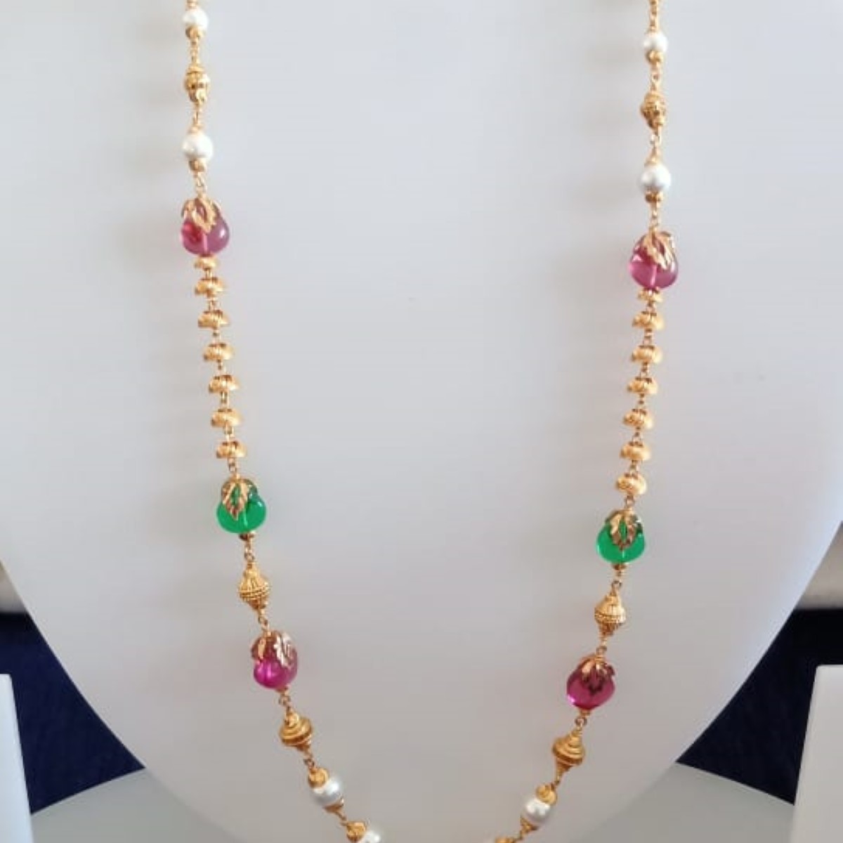 22 KT Gold Modern Ethnic Antique Mala CJAM30