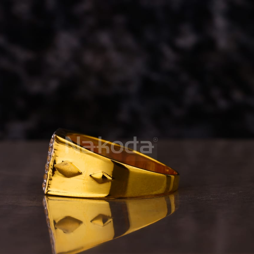 916 Gold CZ Hallmark Fancy Men's Ring MR866