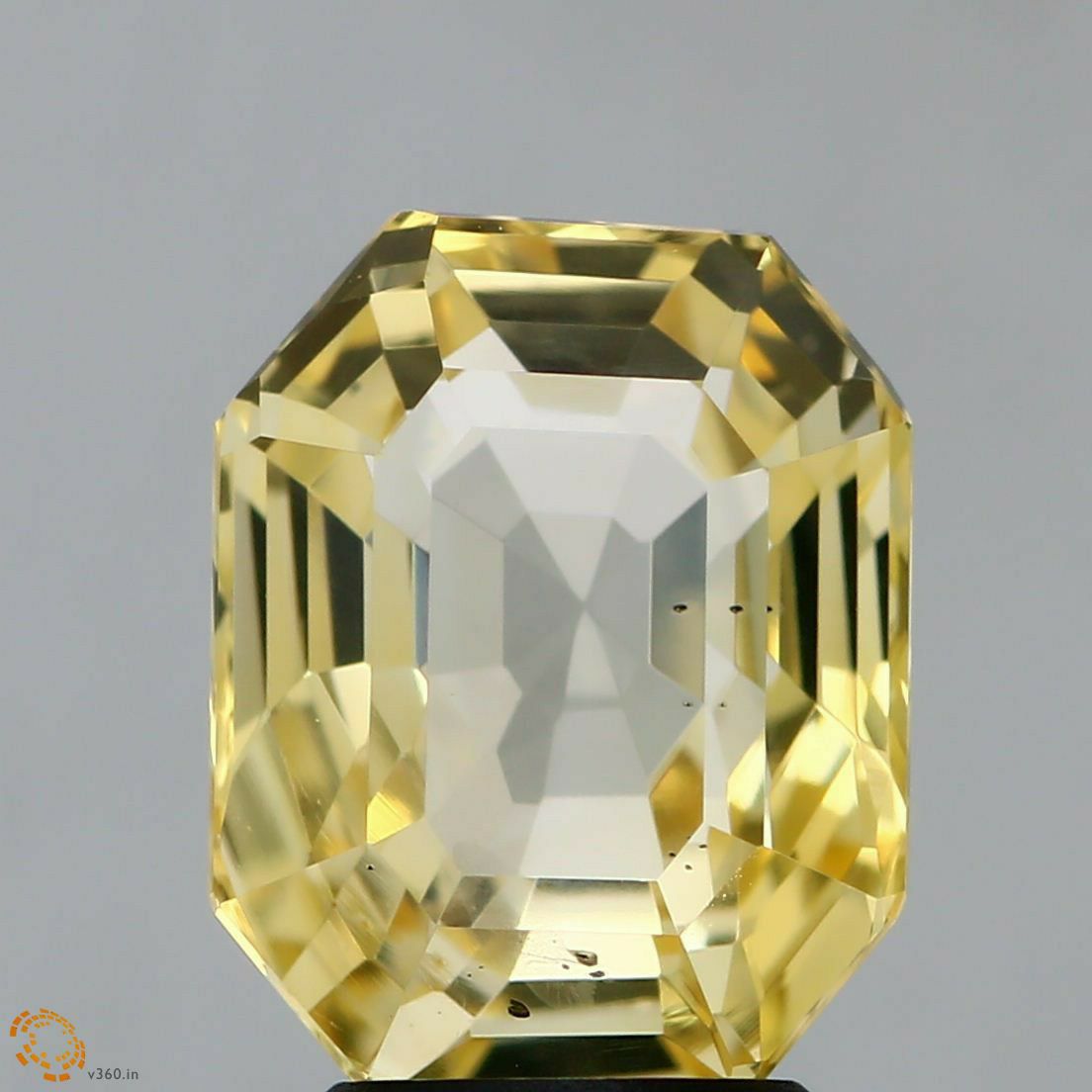 5.13ct octagonal yellow sapphire-pukhraj