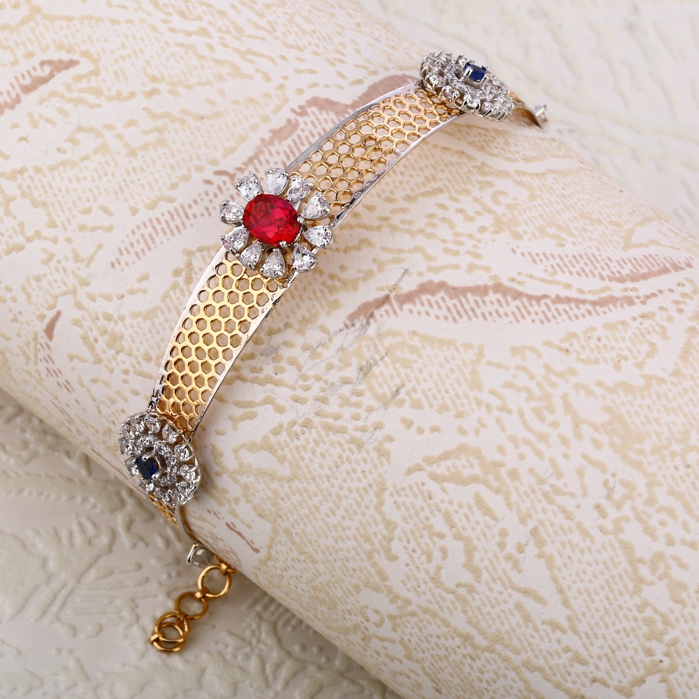 750 Rose Gold Stylish Ladies Kada Bracelet RLKB278