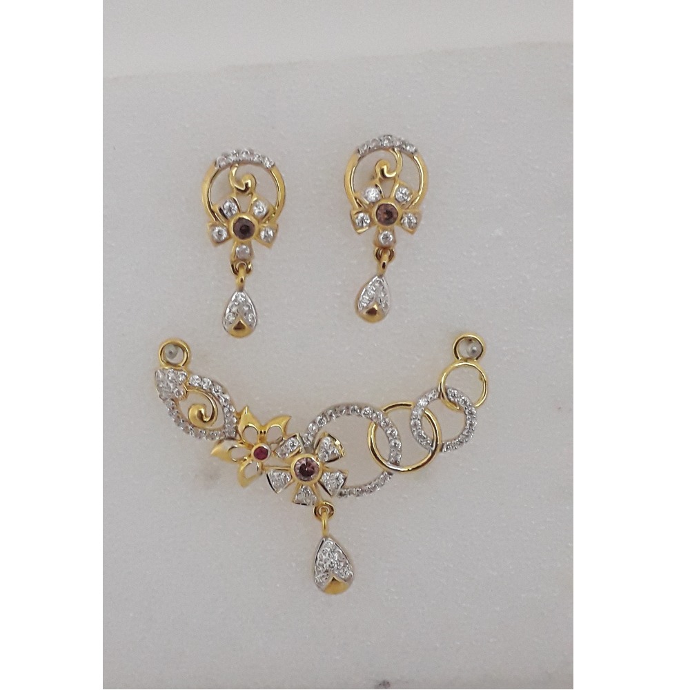 Manufacturer of 916 gold cz flower 