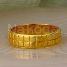 916 Gold Mens Designer Plain Ring MPR162