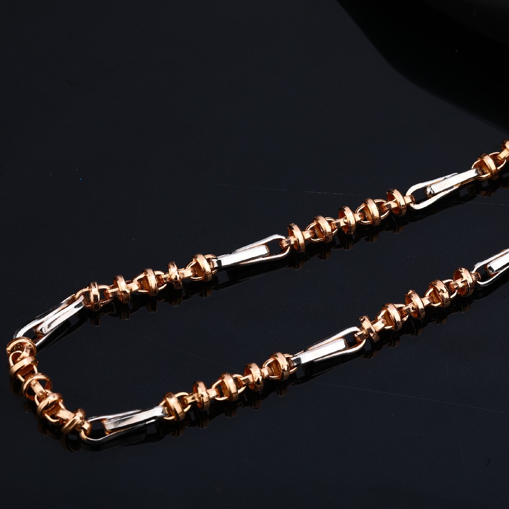 Rose gold and hot sale white gold chain