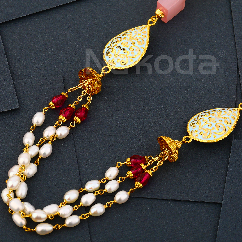916 Gold Women's Hallmark  Antique Chain Mala AC309