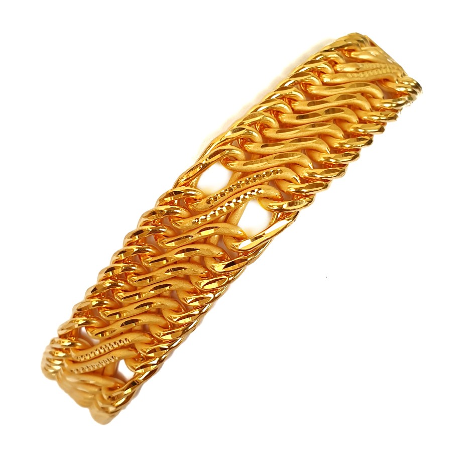 Buy ZIVOM Italian Designer Glossy 18K Gold 316L Stainless Steel Bracelet  Men Online at Best Prices in India  JioMart
