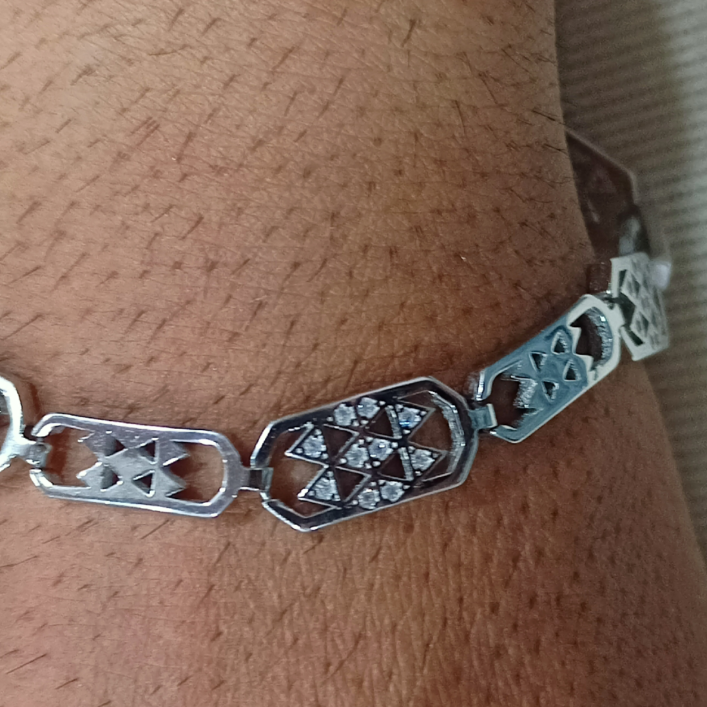92.5 silver cz stone bracelet