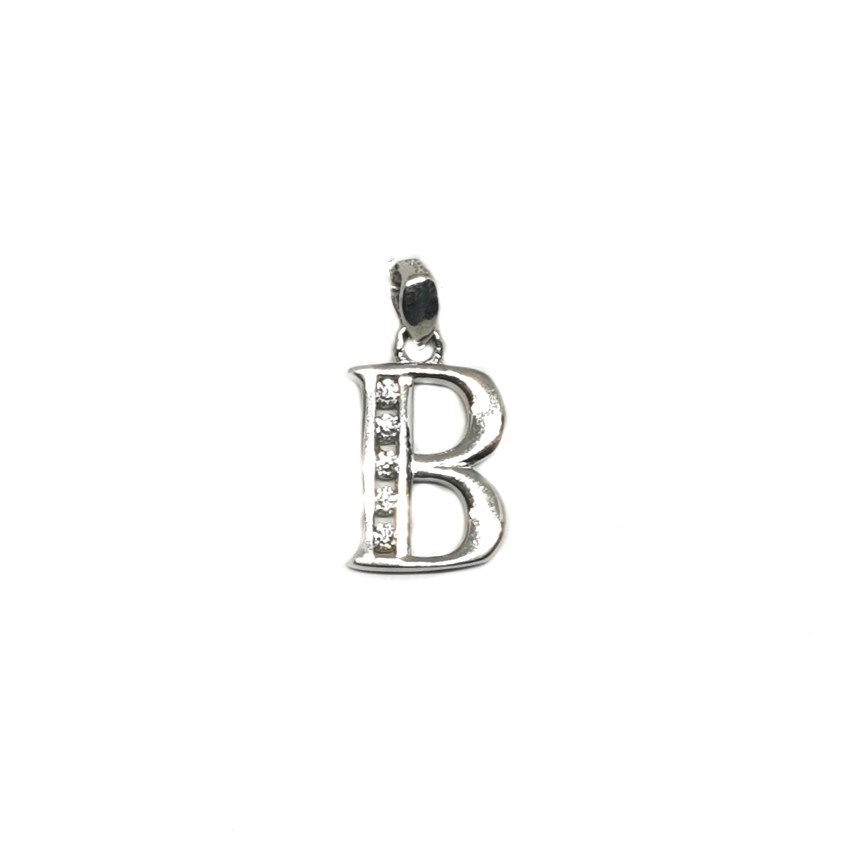 925 Sterling Silver Alphabet (Letter B) Pendant MGA - PDS0089