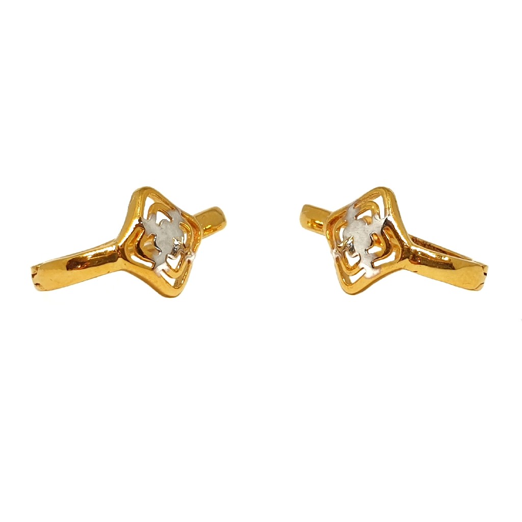 18K Plain Gold Fancy Earrings MGA - BLG0560
