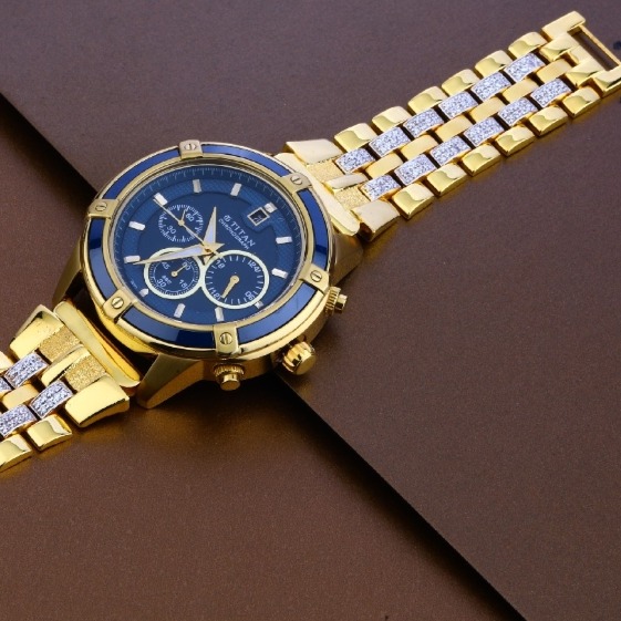 22 carat gold hallmark designer mens watch rh-ga485