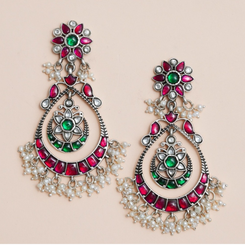 925 Silver Colorful Earrings