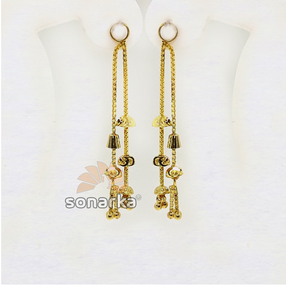 Double Line Gold Latkan for Earrings SK - E005