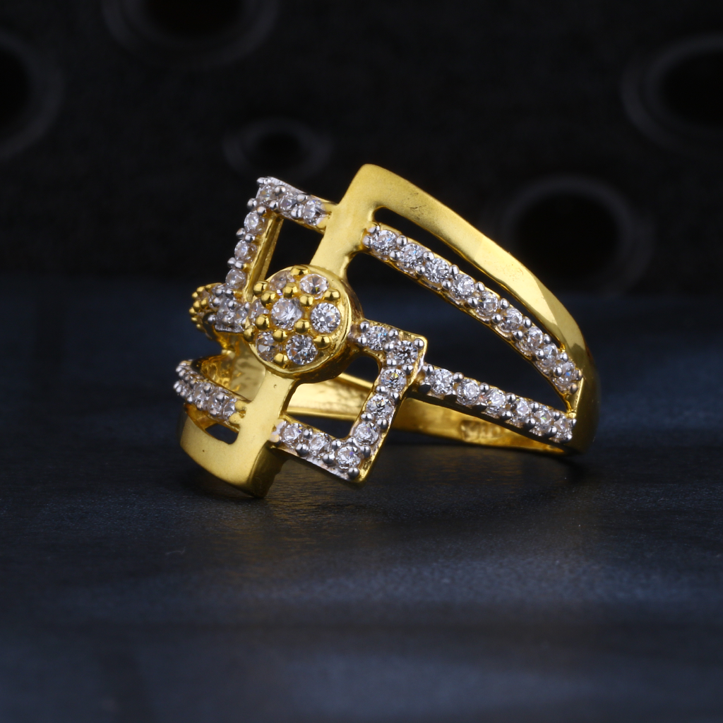22CT Gold  Women's Designer CZ Ring LR1449