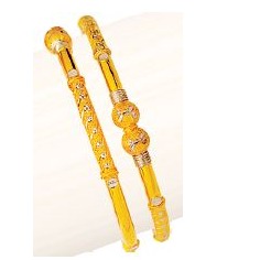 22k/916 gold antique single pipe kadli