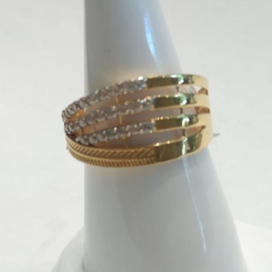 916 CZ Gold Stunning Ring 