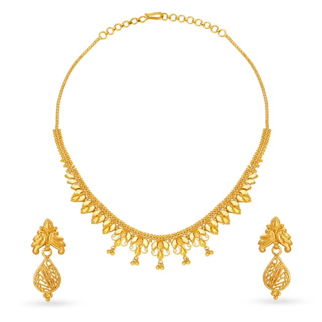 22k Gold Engagement Design Necklace Set