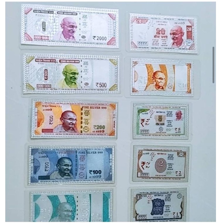 Sliver 999 Pure 10 Rs To 2000 Rs Note RH-Sliver Note