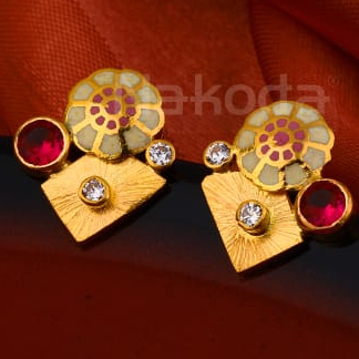 916 Gold CZ Designer Ladies Antique Earring LAE19