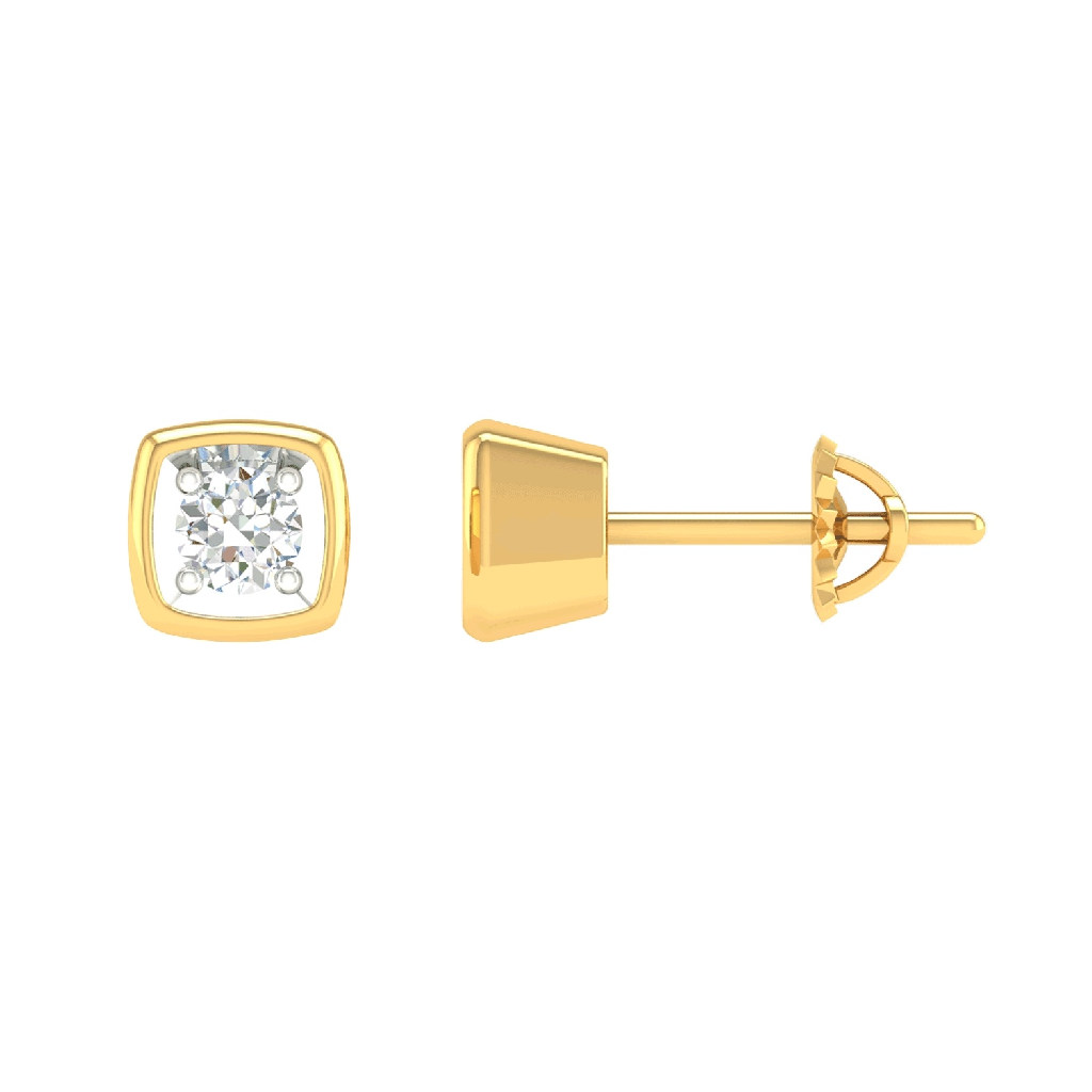 18K Gold Real Diamond Fancy Earrings MGA - SDG0070