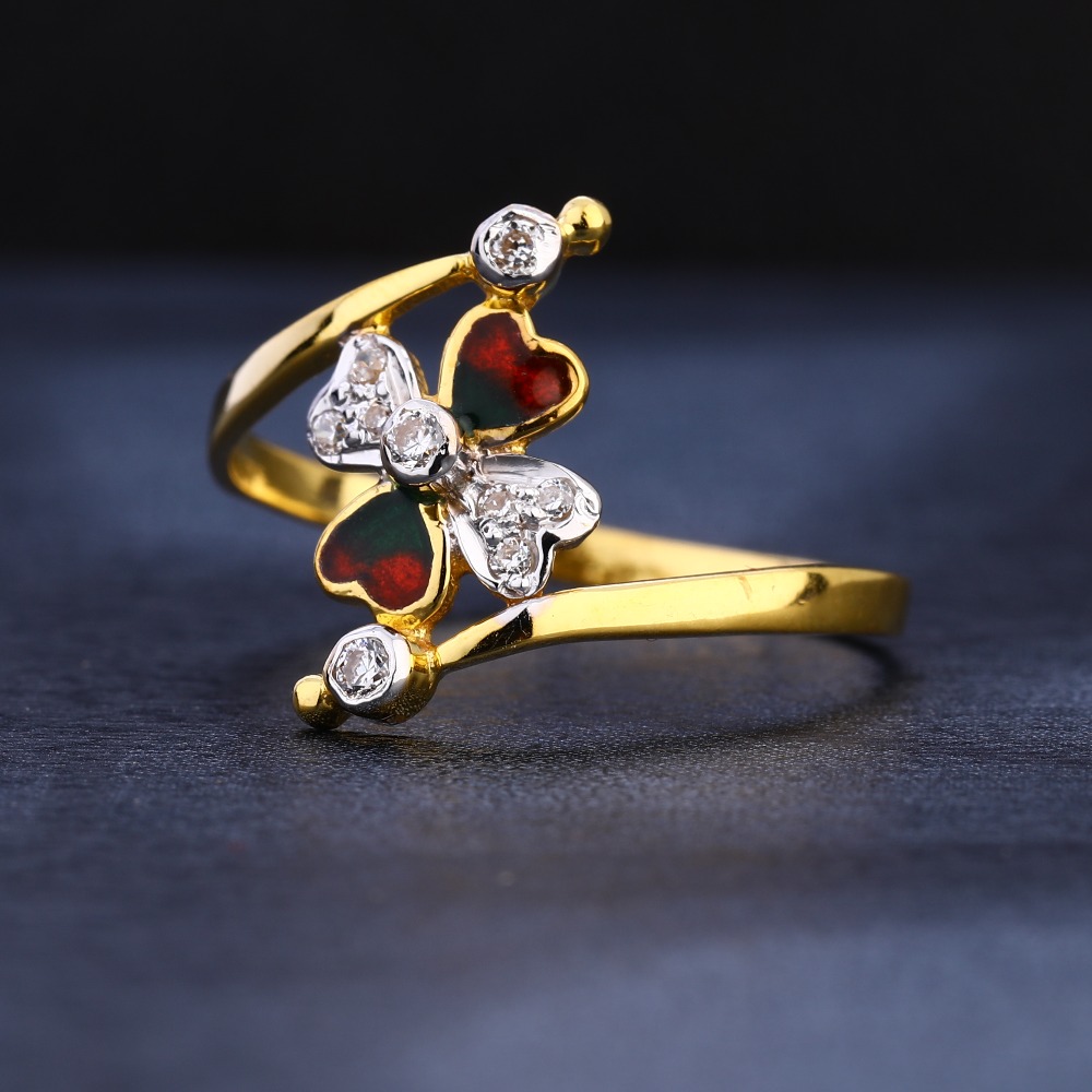 916 Gold CZ  Women's Designer Hallmark Ring LR1126