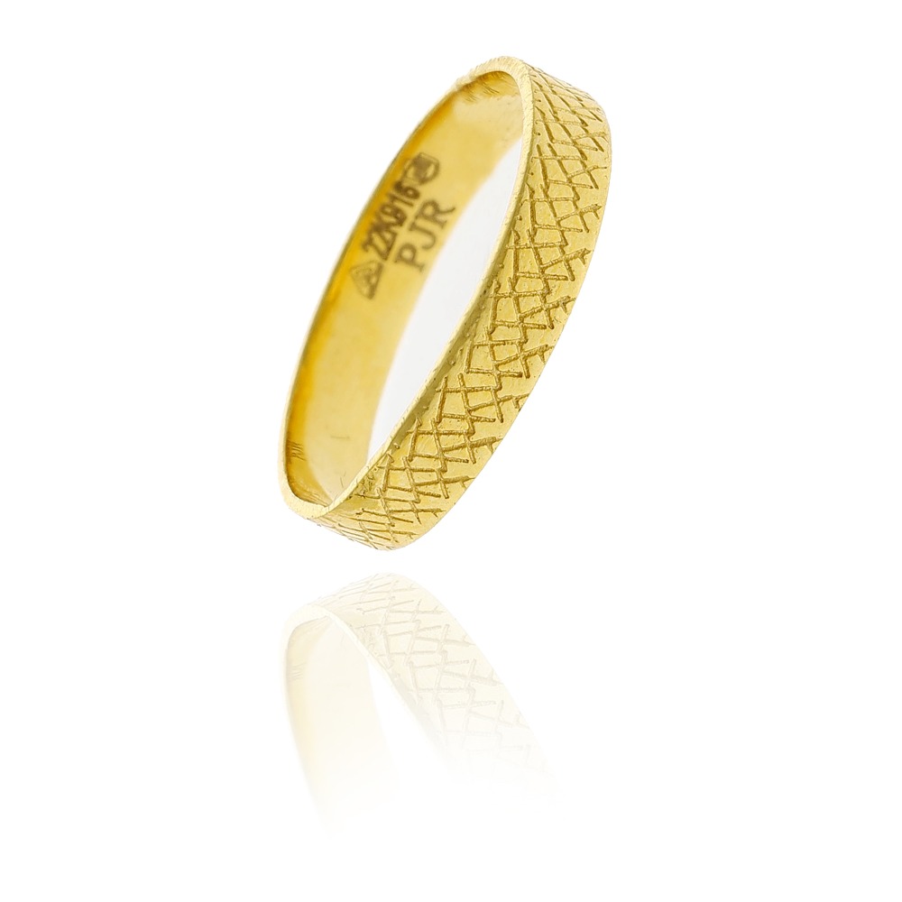 22K Gold Wedding Band Ring for Women - 235-GR4299 in 3.450 Grams