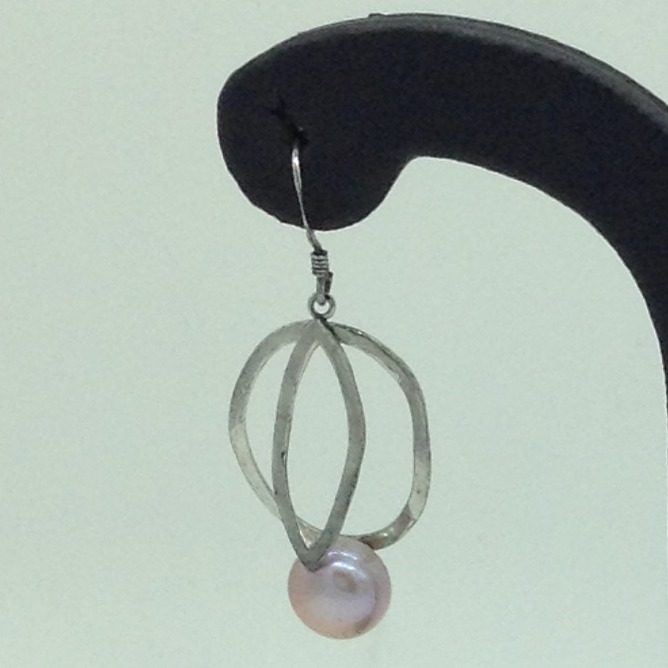 Pearl Silver Ear Hangings JER0144