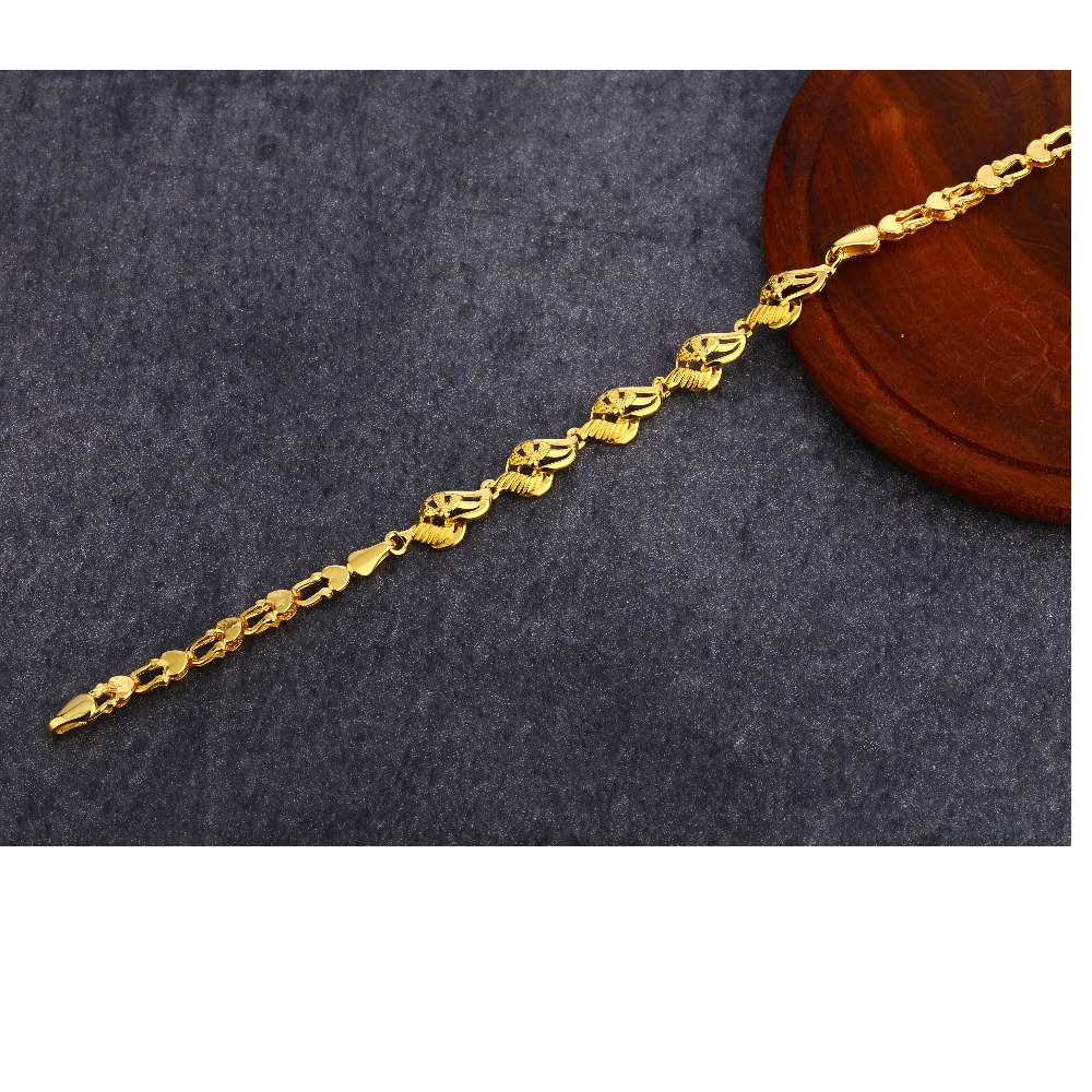 916 Gold Classic Hallmark Plain Bracelet LPBR37
