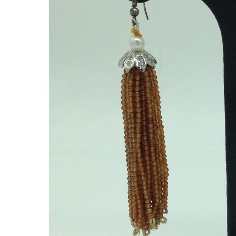Golden Citrine Stones Ear Chandelier Hangings JER0017