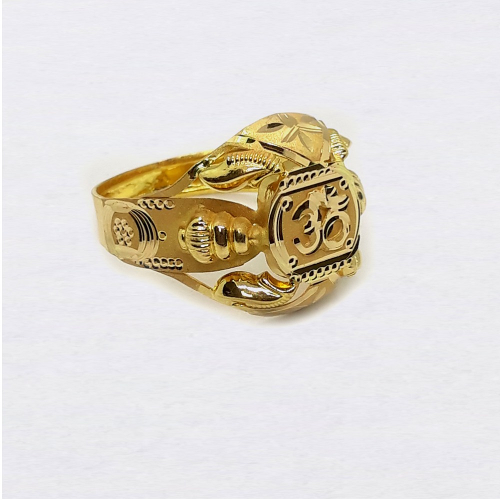 Aum design nazrana gold ring