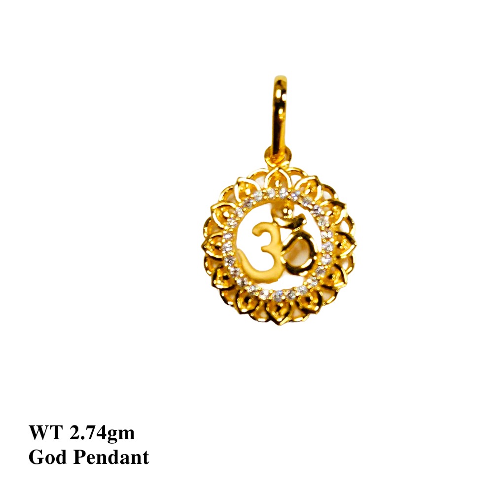 22K God Om Pendant