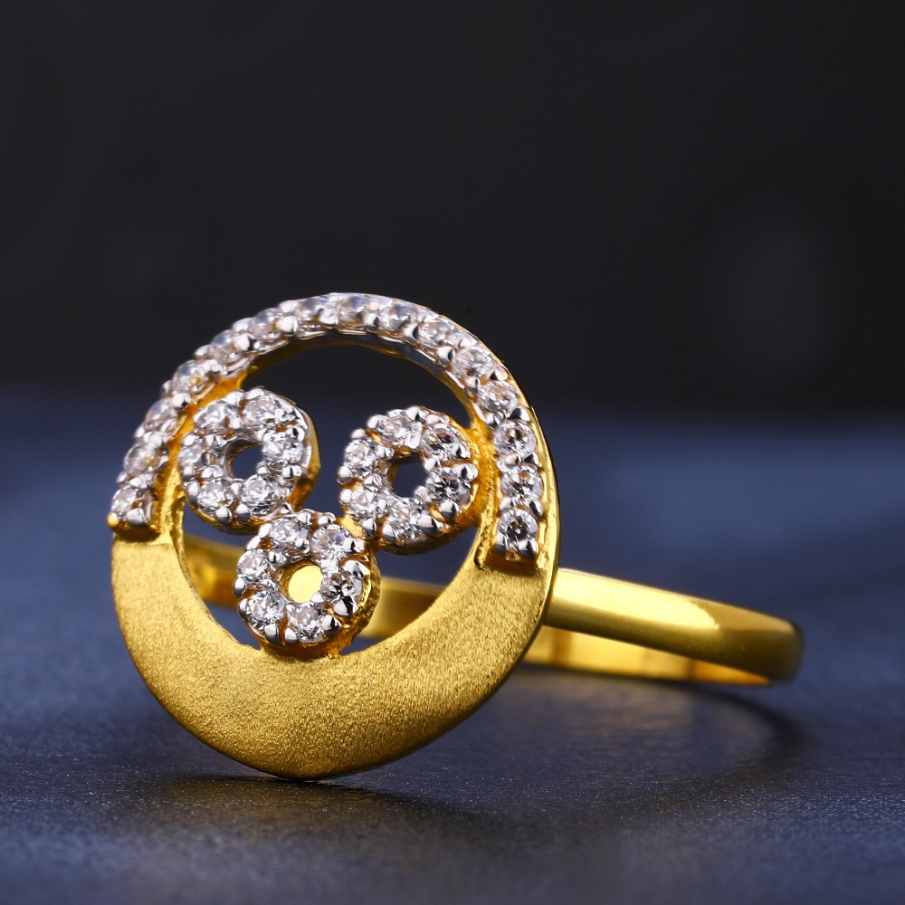 22CT Gold Hallmark Fancy Women's Ring LR697