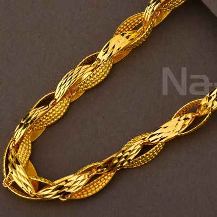 916 Gold Hallmark Men's Stylish Choco Chain MCH804