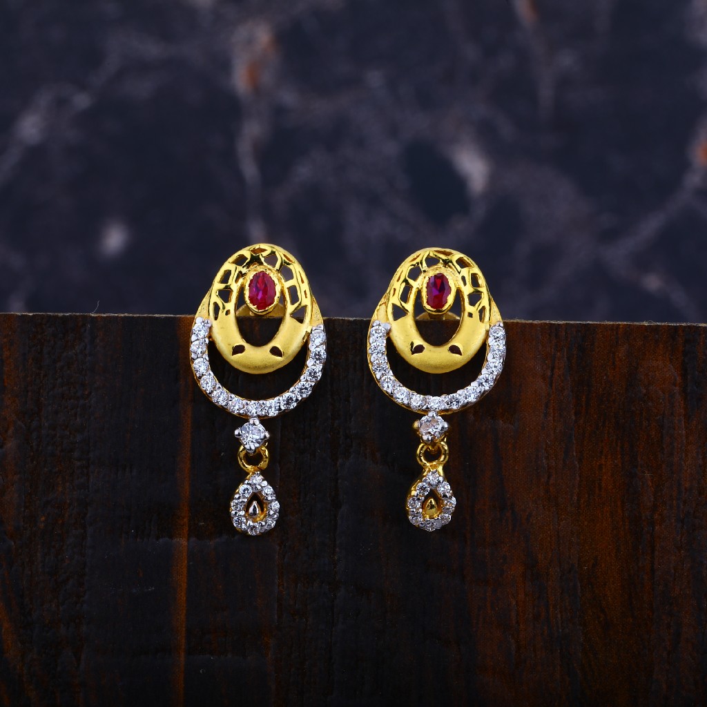 Ladies 916 Gold Earrings-LFE69
