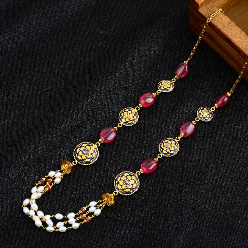 22KT Gold Antique Fancy Ladies Chainmala AC229