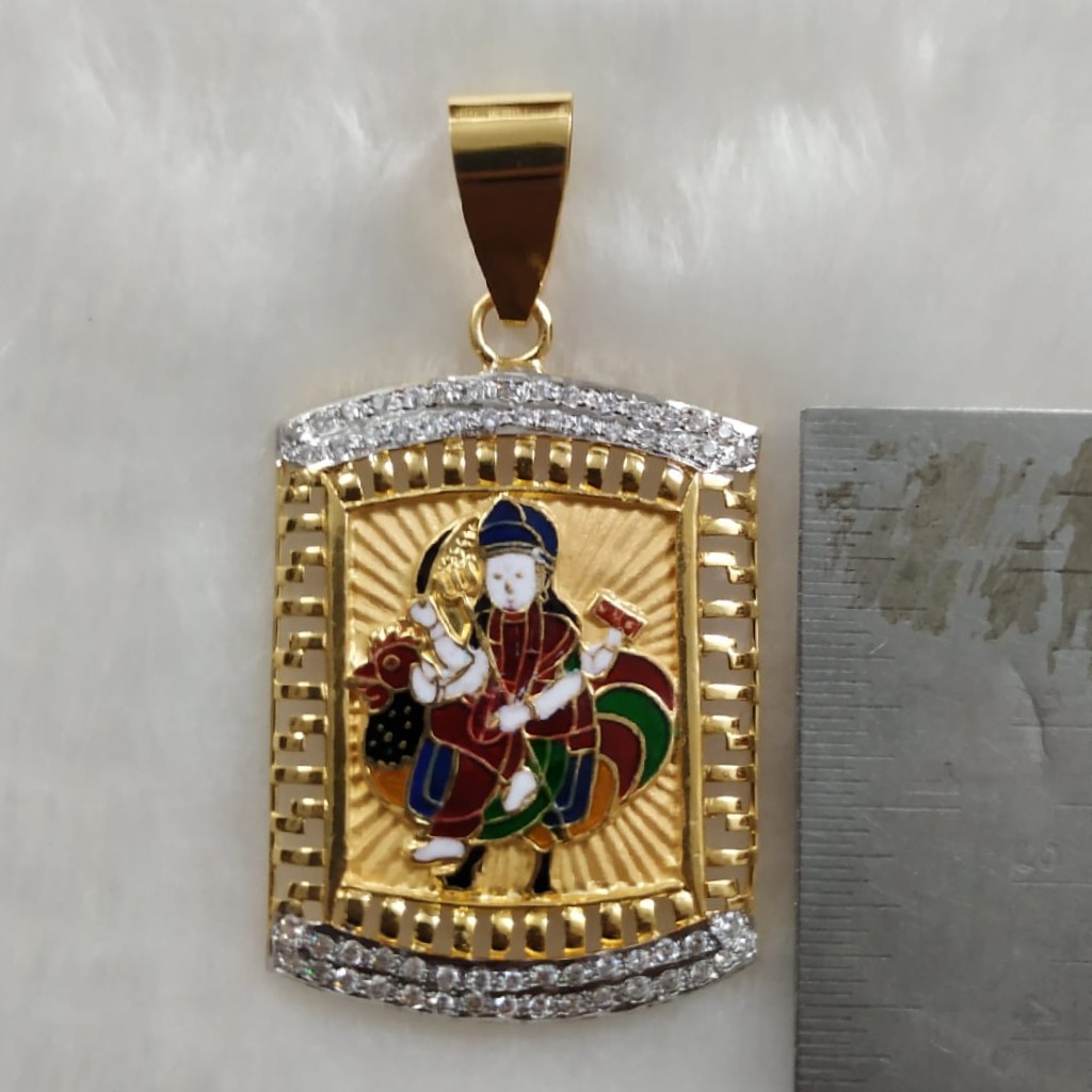 916 Gold Fancy Bahuchar Maa Pendant