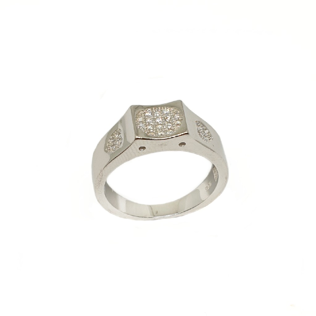 925 Sterling Silver Square Shaped Designer Ring MGA - GRS2182