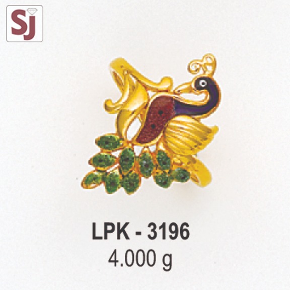 peacock ladies Ring Plain LPK-3196